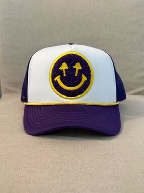 Happy Caps Double Blind Trucker Hat - Lakers Purple NEW